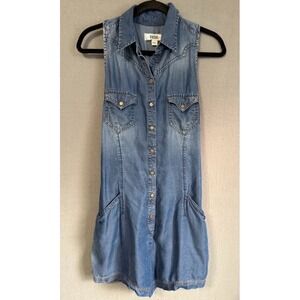 Diesel Demin Romper Jumpsuit Women M Blue Made In Italy Sleeveless Button Up